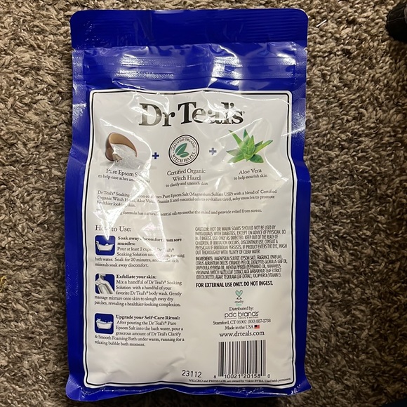 Dr. Teal’s Pure Epsom Salt Soaking Solution 3lb Bag - Picture 2 of 3